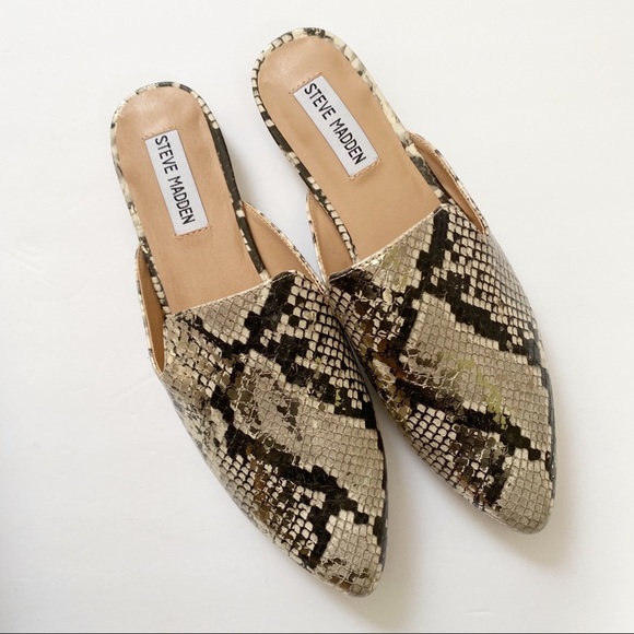 NWT Steve Madden Mattis Snake Print Mule - Picture 4 of 4
